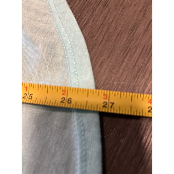 Sleeveless Teal Tank Top Eyelet Lace Top Women's M Button Up Front TieBy Inspire - Picture 8 of 8